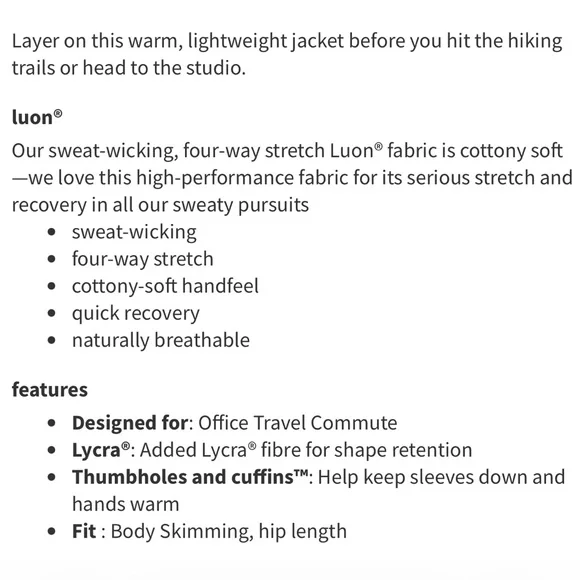 Lululemon Define Jacket
Green Jasper size 10 - Picture 4 of 11